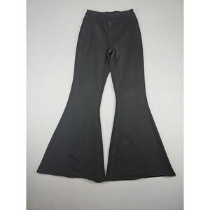 Forever 21 Premium Small Black Mid Rise Flare Pants Elastic Waist‎ Bell Bottom